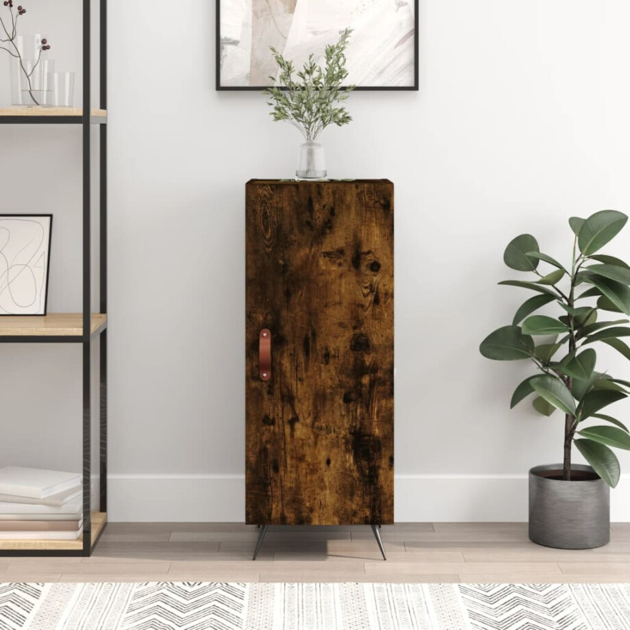 vidaXL Dressoir 34,5x34x90 cm bewerkt hout gerookt eiken afbeelding 1