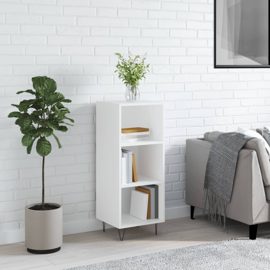 vidaXL Dressoir 34,5x32,5x90 cm bewerkt hout wit vidaXL Dressoir 34,5x32,5x90 cm bewerkt hout wit afbeelding 1