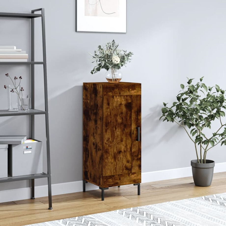 vidaXL Dressoir 34,5x34x90 cm bewerkt hout gerookt eiken afbeelding 1