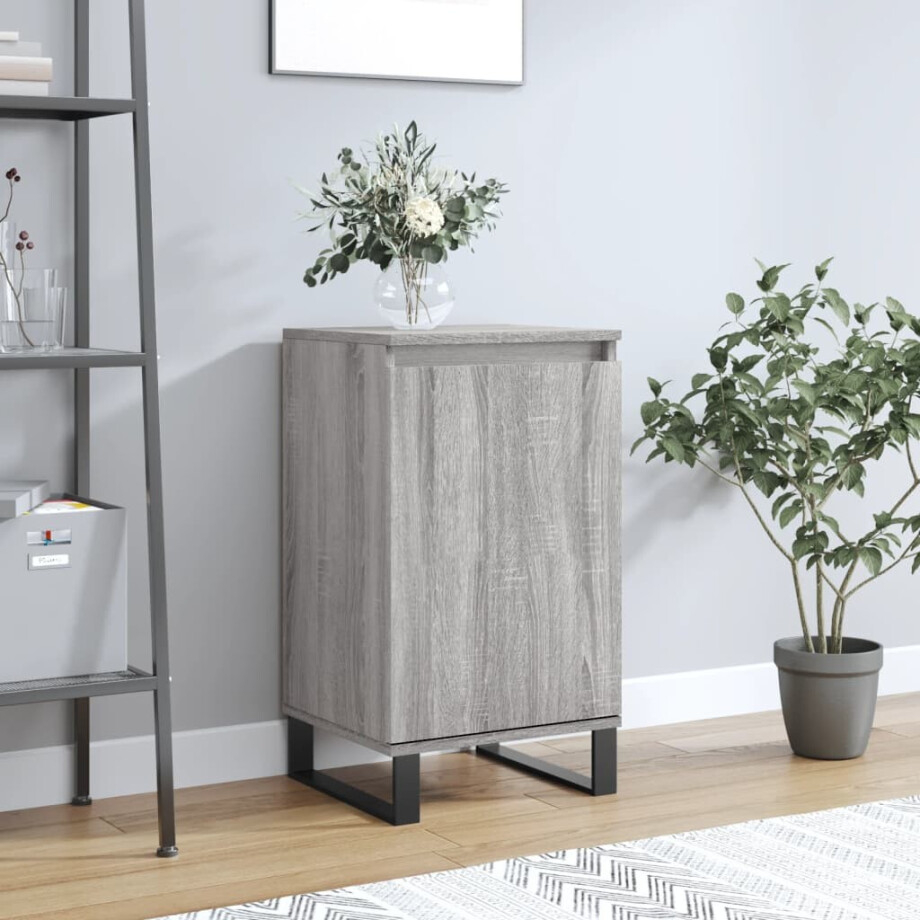 vidaXL Dressoir 40x35x70 cm bewerkt hout grijs sonoma afbeelding 1