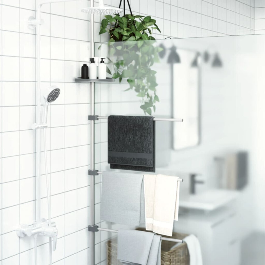 vidaXL Handdoekenrek 47x280 cm aluminium vidaXL Handdoekenrek 47x280 cm aluminium afbeelding 1