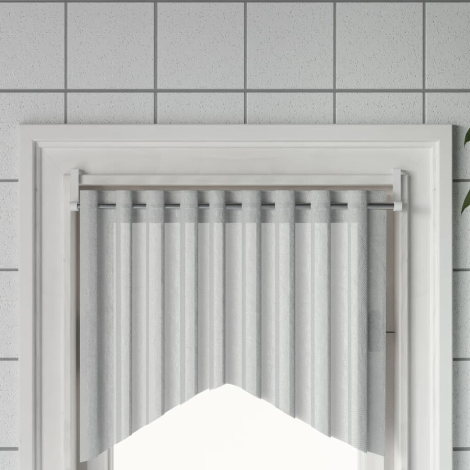 vidaXL Gordijnrails 2 st 40-60 cm aluminium wit en zilverkleurig afbeelding 1