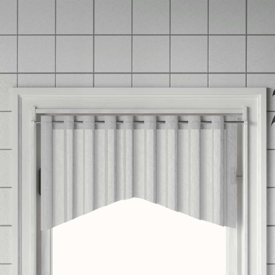 vidaXL Gordijnrails 2 st 90-135 cm aluminium wit en zilverkleurig afbeelding 1