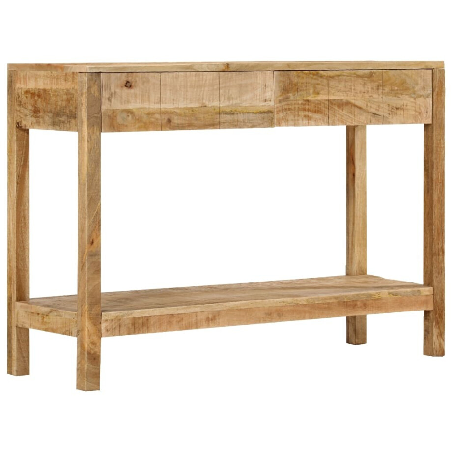 vidaXL Wandtafel met 2 lades 110x35x75 cm massief mangohout vidaXL Wandtafel met 2 lades 110x35x75 cm massief mangohout afbeelding 1