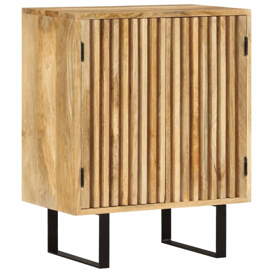 vidaXL Dressoir met 2 deuren 55x35x70 cm massief mangohout vidaXL Dressoir met 2 deuren 55x35x70 cm massief mangohout afbeelding 1