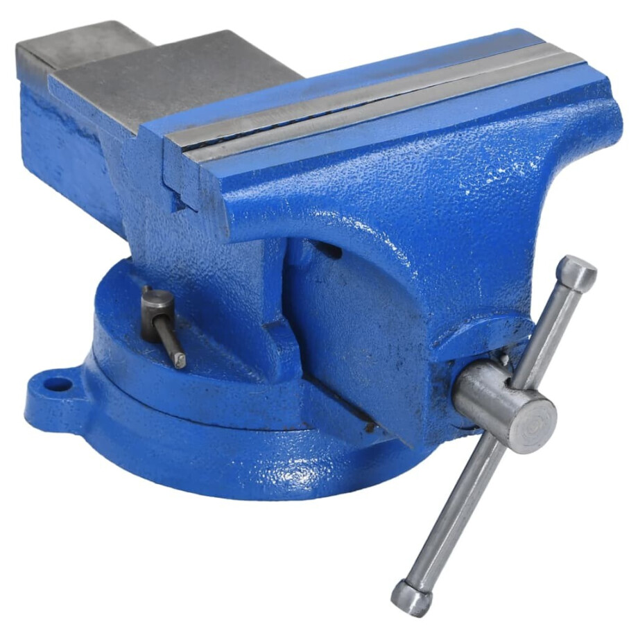 vidaXL Bankschroef 150 mm gietijzer blauw vidaXL Bankschroef 150 mm gietijzer blauw afbeelding