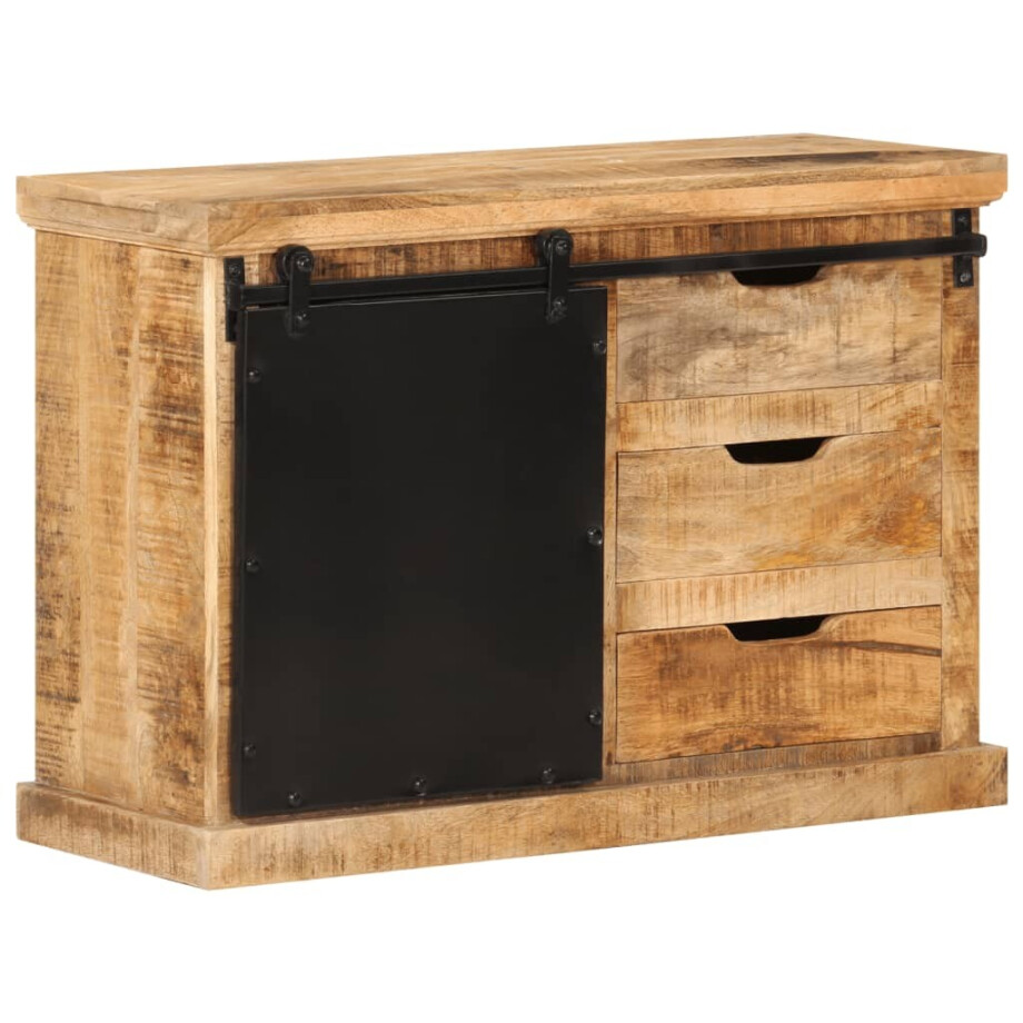 vidaXL Dressoir 80x30x55 cm massief ruw mangohout afbeelding 1