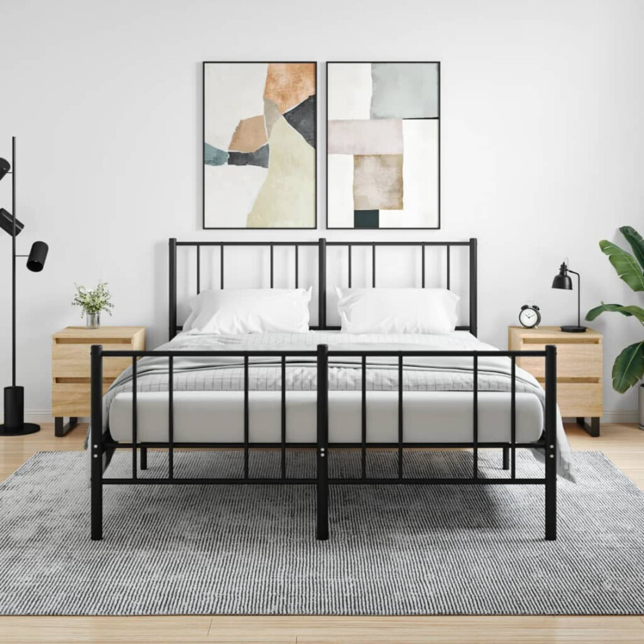 vidaXL Nachtkastjes 2 st 40x35x50 cm sonoma eikenkleurig afbeelding 1
