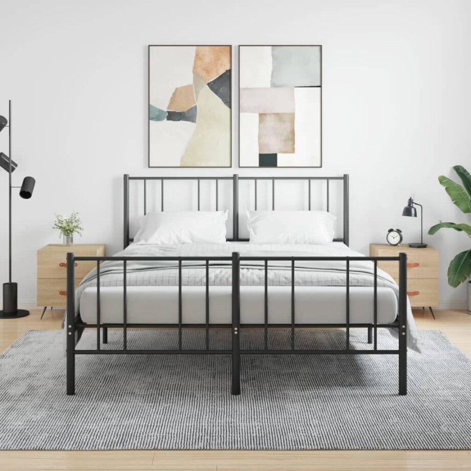 vidaXL Nachtkastjes 2 st 40x35x47,5 cm bewerkt hout sonoma eikenkleur afbeelding 1