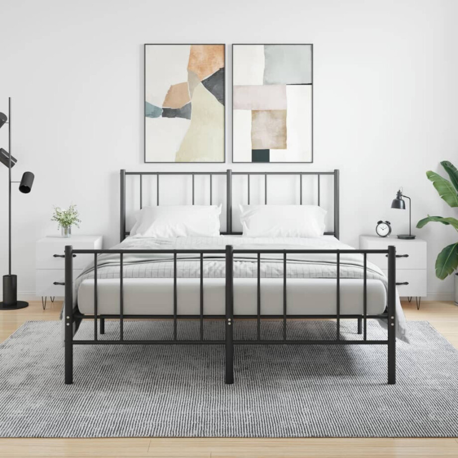 vidaXL Nachtkastjes 2 st 40x35x47,5 cm bewerkt hout wit afbeelding 1