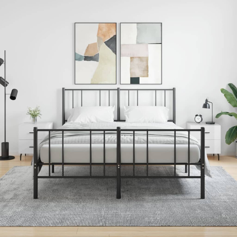 vidaXL Nachtkastjes 2 st 40x35x47,5 cm bewerkt hout hoogglans wit afbeelding 1