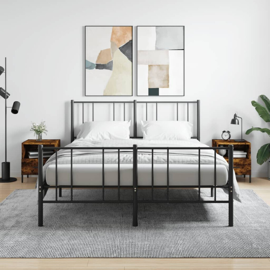 vidaXL Nachtkastjes 2 st 40x35x47,5 cm bewerkt hout gerookt eikenkleur afbeelding 1