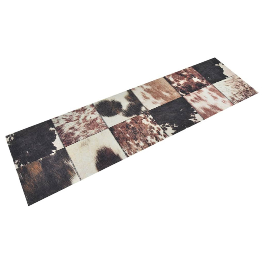 vidaXL Keukenmat wasbaar dierenhuidprint 45x150 cm fluweel afbeelding 1