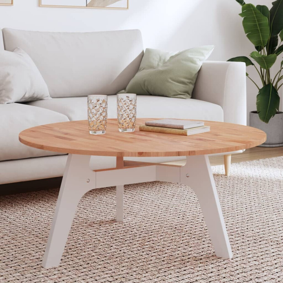 vidaXL Tafelblad rond Ø90x1,5 cm massief beukenhout afbeelding 1