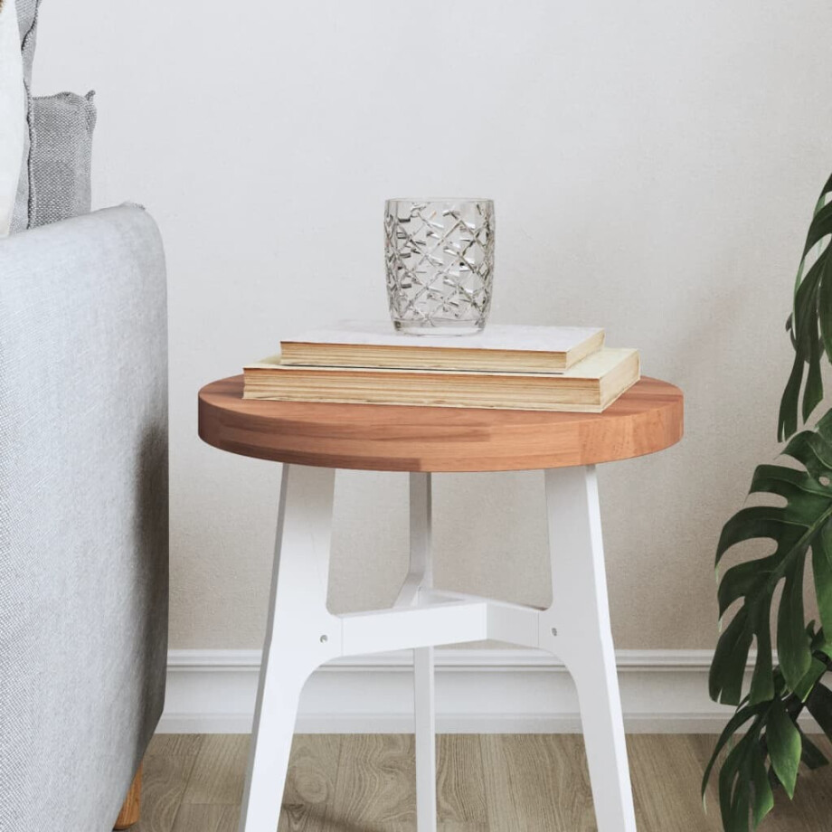 vidaXL Tafelblad rond Ø30x2,5 cm massief beukenhout afbeelding 1