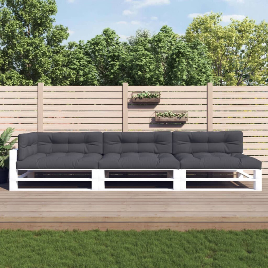 vidaXL Palletkussens 7 st stof antracietkleurig vidaXL Palletkussens 7 st stof antracietkleurig afbeelding 1