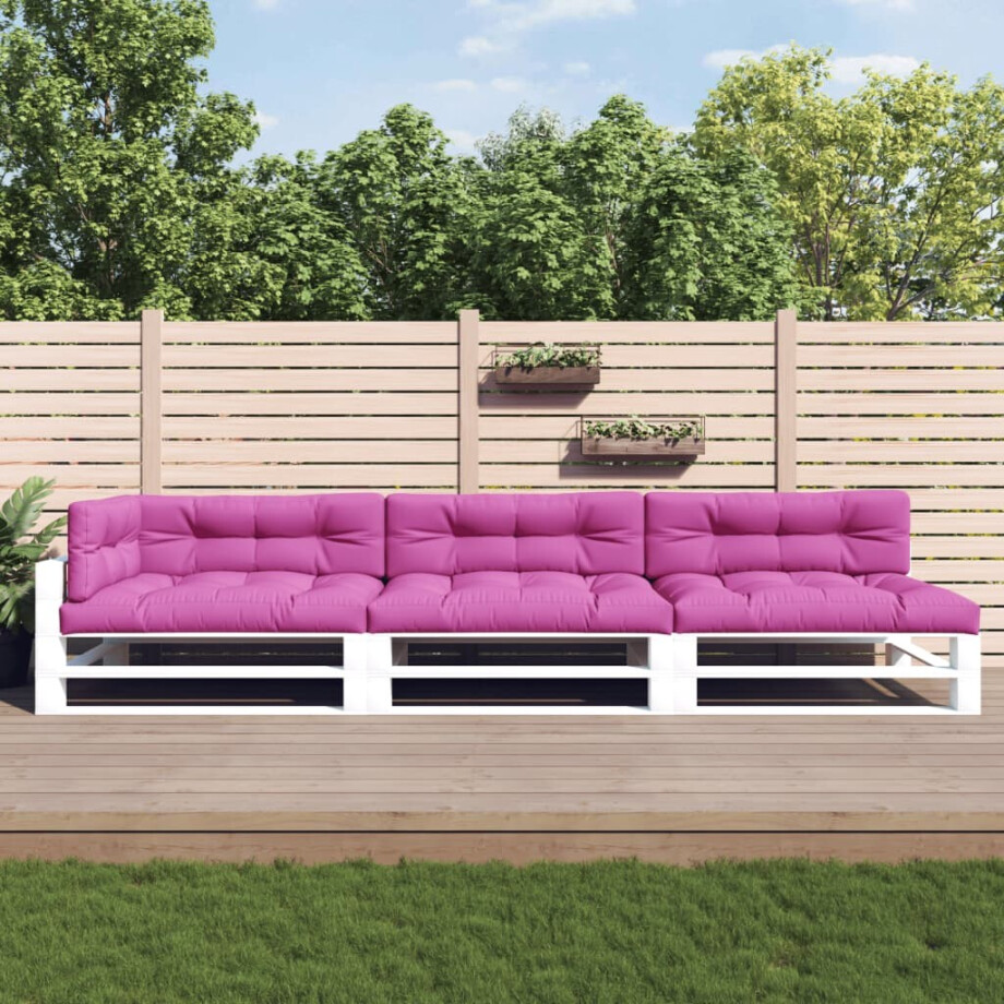 vidaXL Palletkussens 7 st stof roze vidaXL Palletkussens 7 st stof roze afbeelding 1