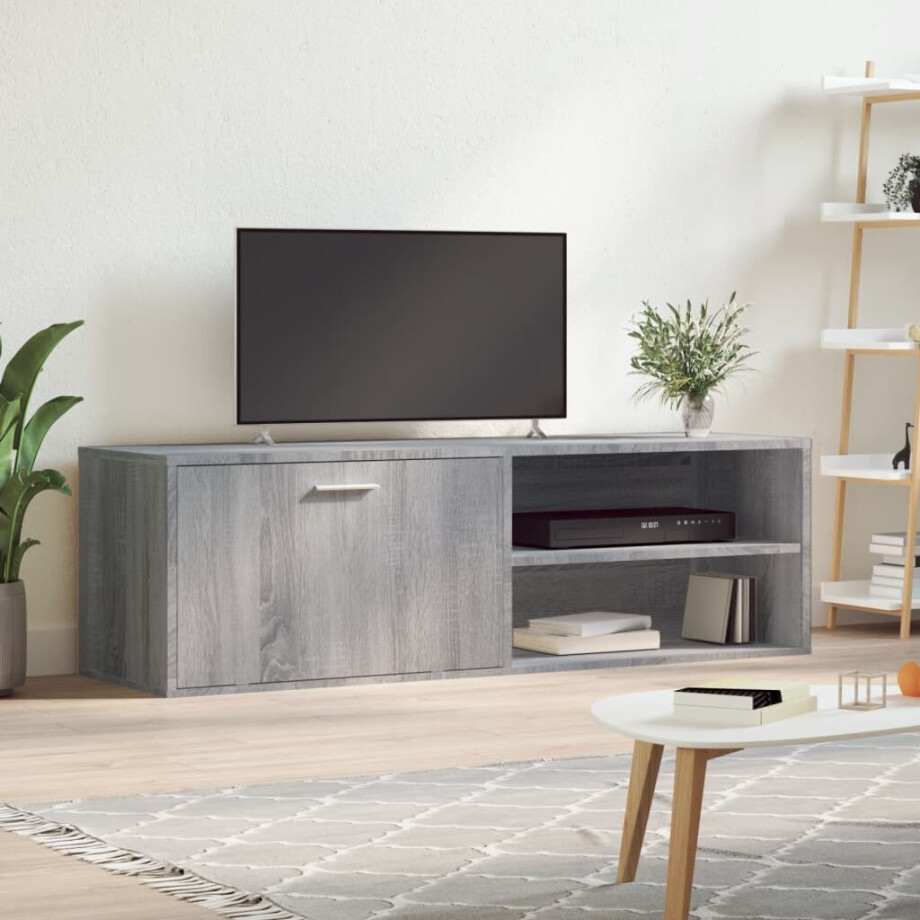 vidaXL Tv-meubel 120x34x37 cm bewerkt hout grijs sonoma eikenkleurig afbeelding 1