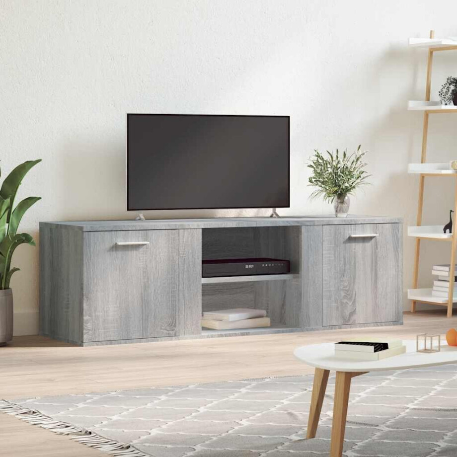 vidaXL Tv-meubel 120x34x37 cm bewerkt hout grijs sonoma eikenkleurig afbeelding 1