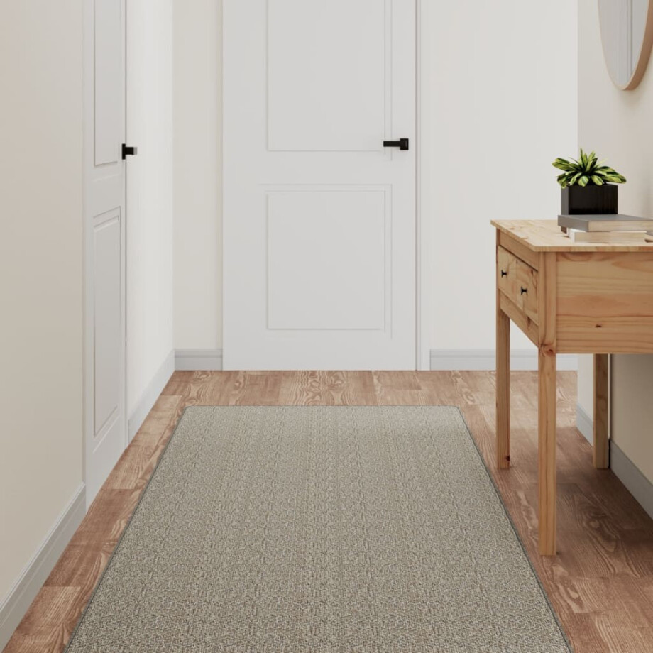 vidaXL Tapijtloper 80x300 cm sisal-look platina vidaXL Tapijtloper 80x300 cm sisal-look platina afbeelding 1