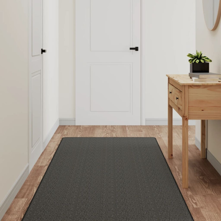 vidaXL Tapijtloper 80x200 cm sisal-look antracietkleurig afbeelding 1