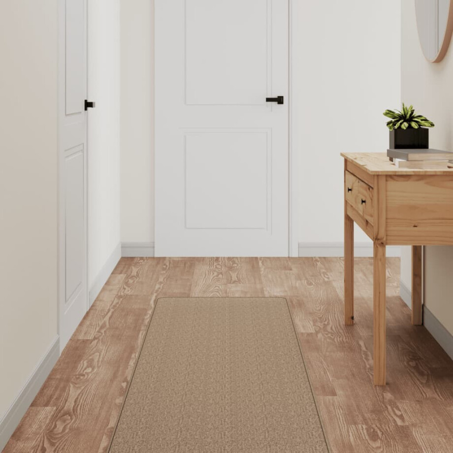 vidaXL Tapijtloper 50x250 cm sisal-look zandkleurig afbeelding 1