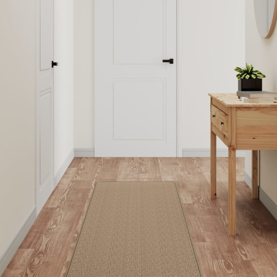 vidaXL Tapijtloper 50x300 cm sisal-look zandkleurig afbeelding 1