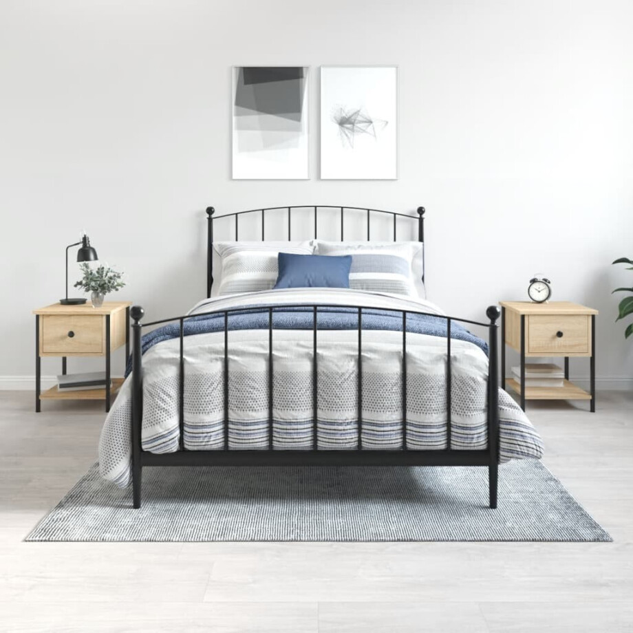 vidaXL Nachtkastjes 2 st 34x35,5x45 cm sonoma eikenkleurig vidaXL Nachtkastjes 2 st 34x35,5x45 cm sonoma eikenkleurig afbeelding 1