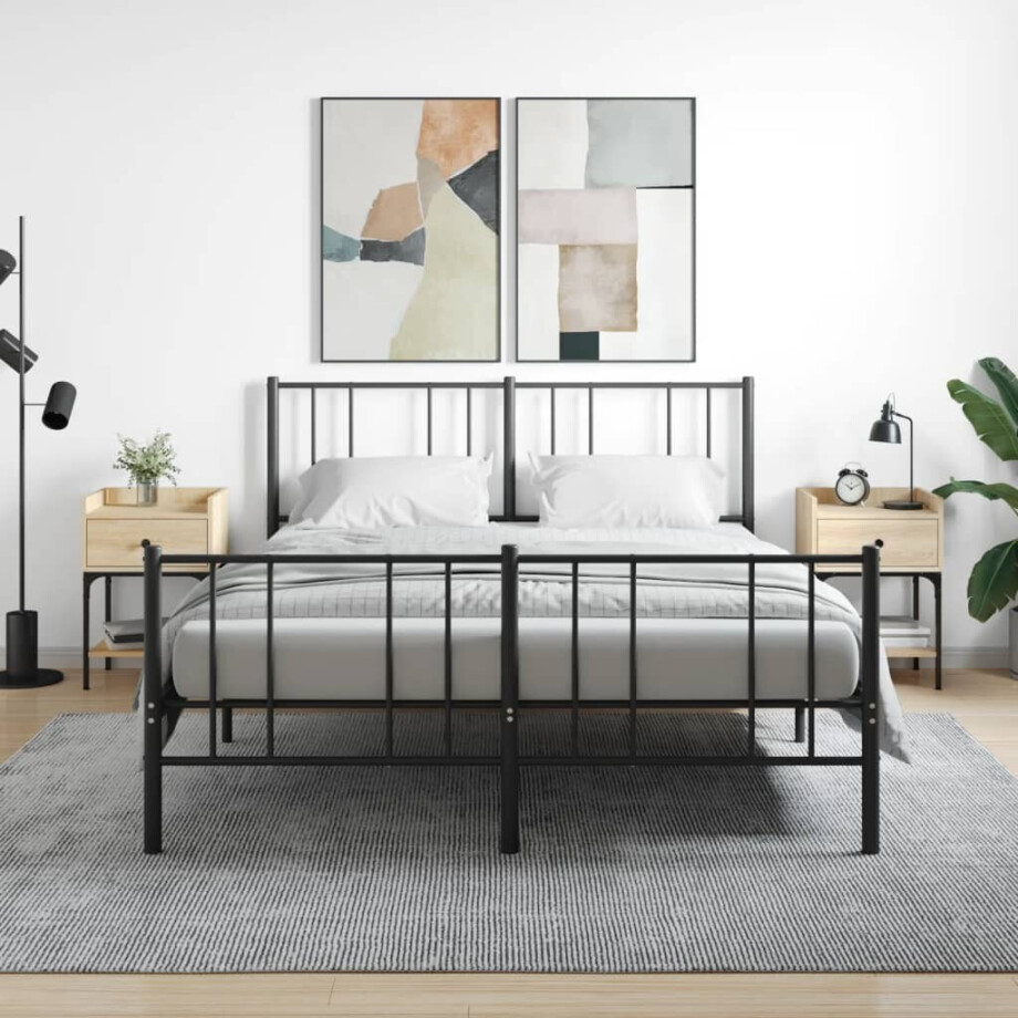 vidaXL Nachtkastjes 2 st 40,5x31x60 cm bewerkt hout sonoma eikenkleur vidaXL Nachtkastjes 2 st 40,5x31x60 cm bewerkt hout sonoma eikenkleur afbeelding 1
