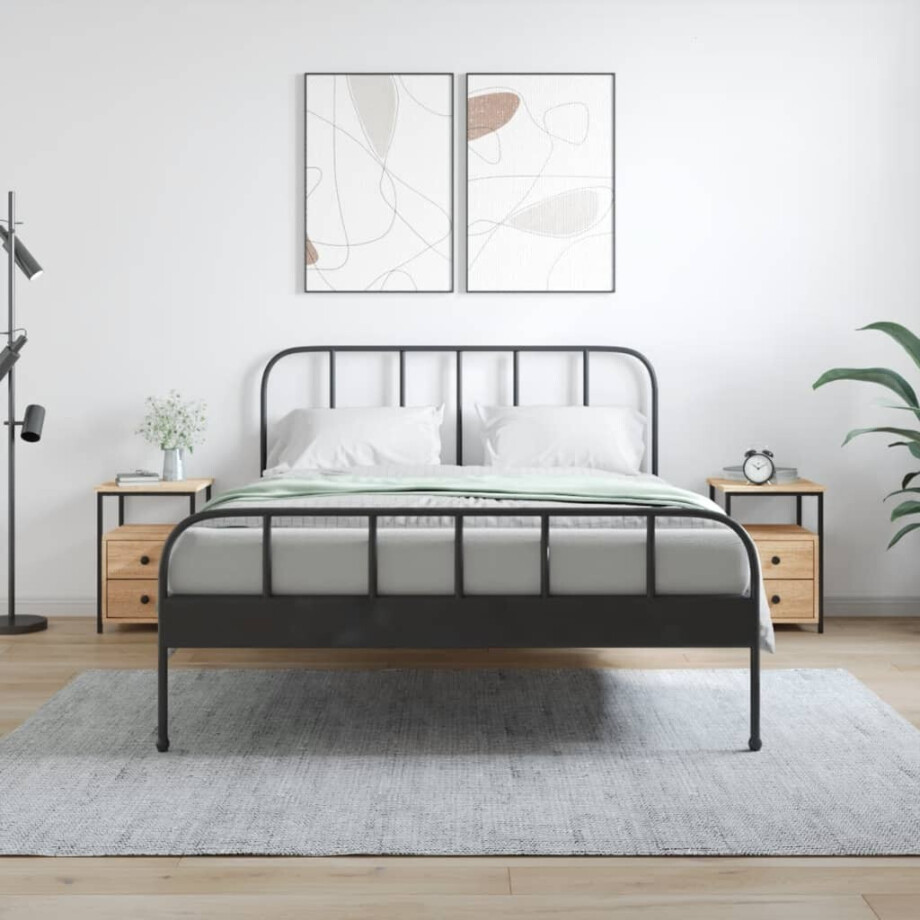 vidaXL Nachtkastjes 2 st 34x35,5x50 cm sonoma eikenkleurig afbeelding 1