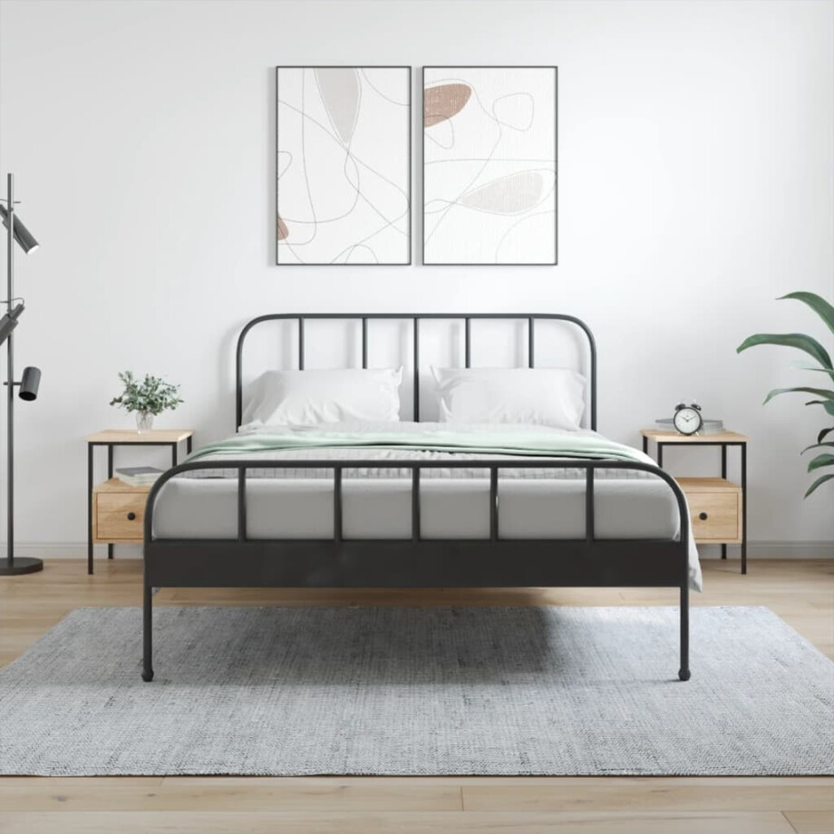 vidaXL Nachtkastjes 2 st 34x36x50 cm bewerkt hout sonoma eikenkleurig vidaXL Nachtkastjes 2 st 34x36x50 cm bewerkt hout sonoma eikenkleurig afbeelding 1