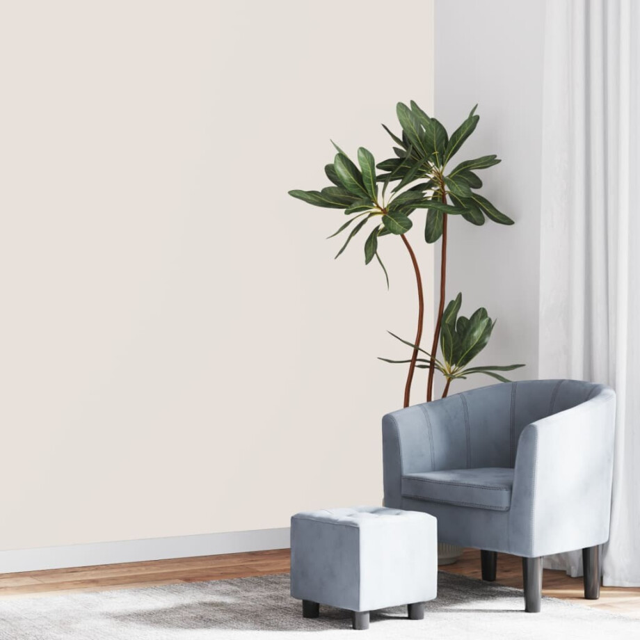 vidaXL Vliesbehang 3D effen 10x0,53 m crèmekleurig afbeelding 1