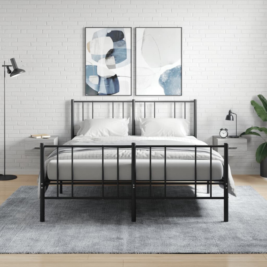 vidaXL Nachtkastjes 2 st wandgemonteerd 35x35x20 cm grijs sonoma eiken vidaXL Nachtkastjes 2 st wandgemonteerd 35x35x20 cm grijs sonoma eiken afbeelding 1