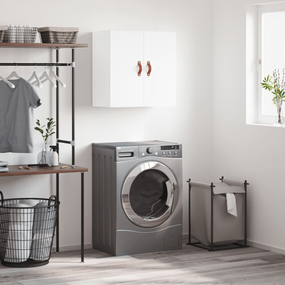 vidaXL Wandkast 60x31x60 cm bewerkt hout wit vidaXL Wandkast 60x31x60 cm bewerkt hout wit afbeelding 1