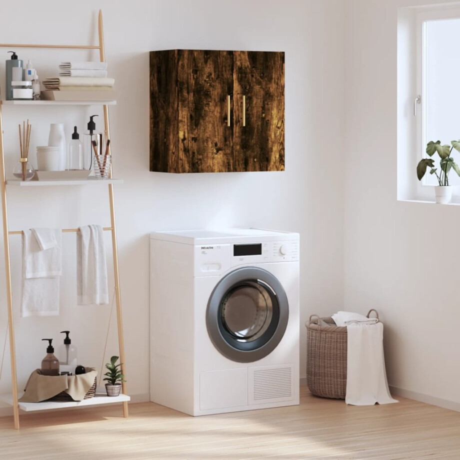 vidaXL Wandkast 60x31x60 cm bewerkt hout gerookt eikenkleurig vidaXL Wandkast 60x31x60 cm bewerkt hout gerookt eikenkleurig afbeelding 1