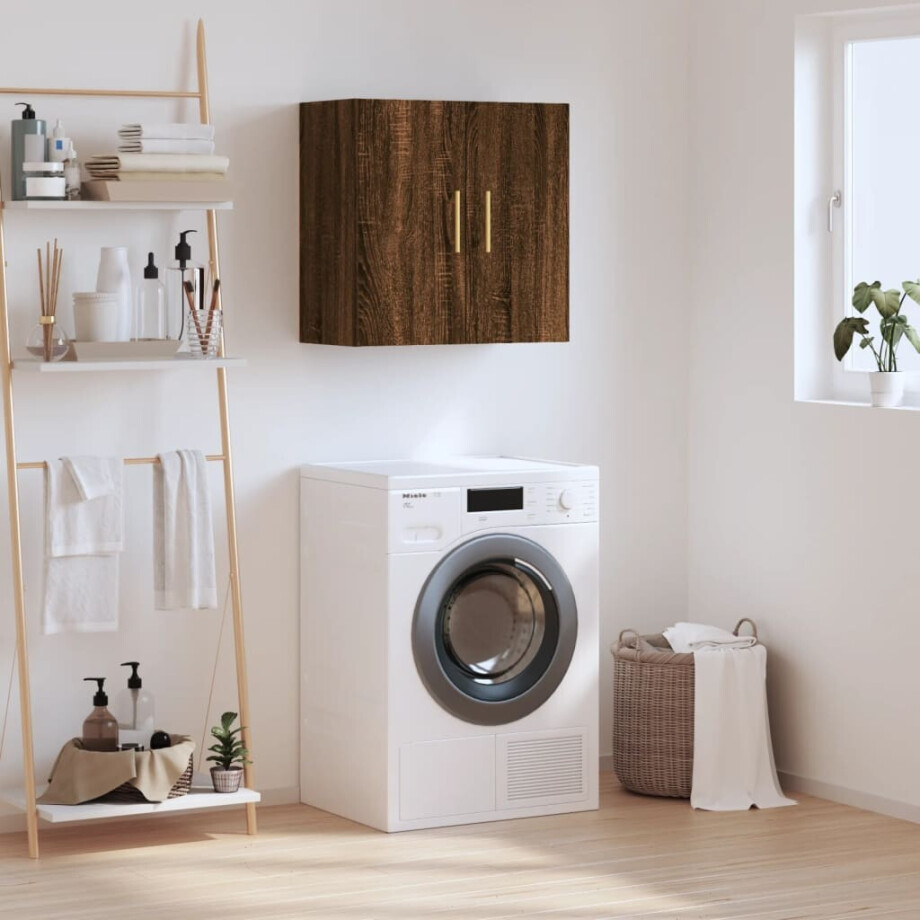 vidaXL Wandkast 60x31x60 cm bewerkt hout bruin eikenkleur vidaXL Wandkast 60x31x60 cm bewerkt hout bruin eikenkleur afbeelding 1