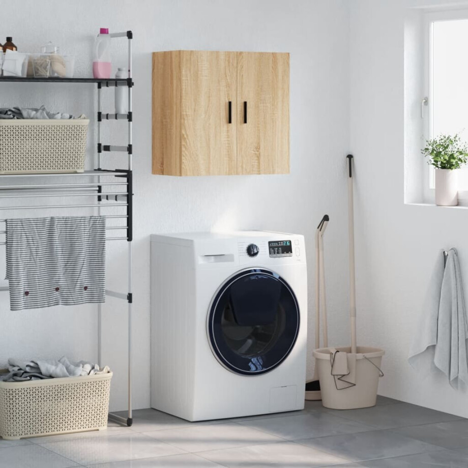 vidaXL Wandkast 60x31x60 cm bewerkt hout sonoma eikenkleurig afbeelding 1