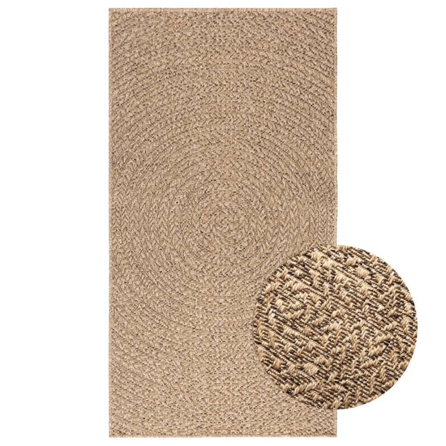 vidaXL Vloerkleed ZIZUR binnen en buiten 80x150 cm jute look afbeelding 1