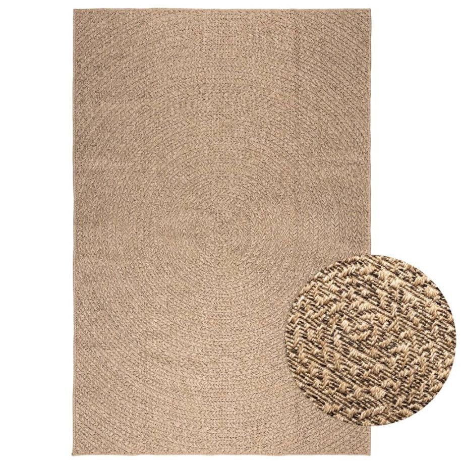 vidaXL Vloerkleed ZIZUR binnen en buiten 160x230 cm jute look afbeelding 1
