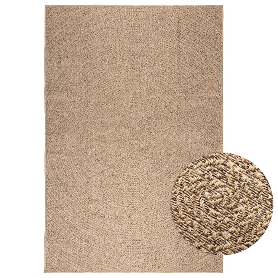 vidaXL Vloerkleed ZIZUR binnen en buiten 200x290 cm jute look afbeelding 1