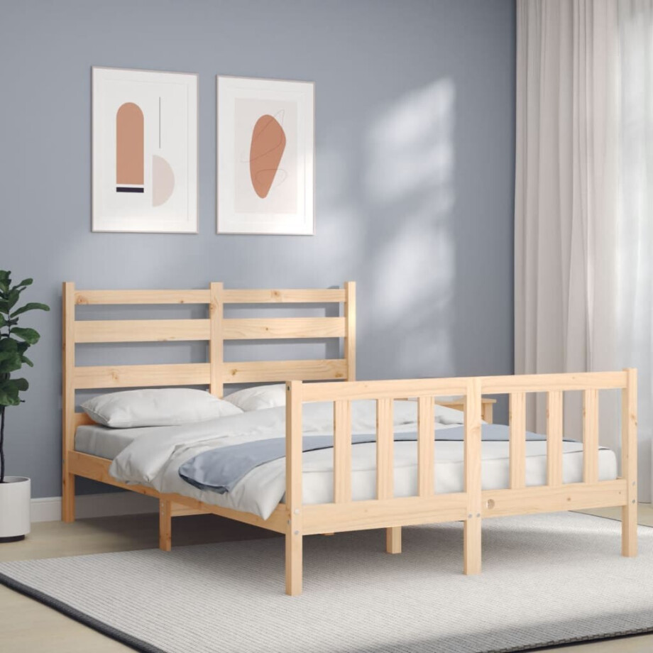 vidaXL Bedframe zonder matras massief grenenhout 120x200 cm afbeelding 1