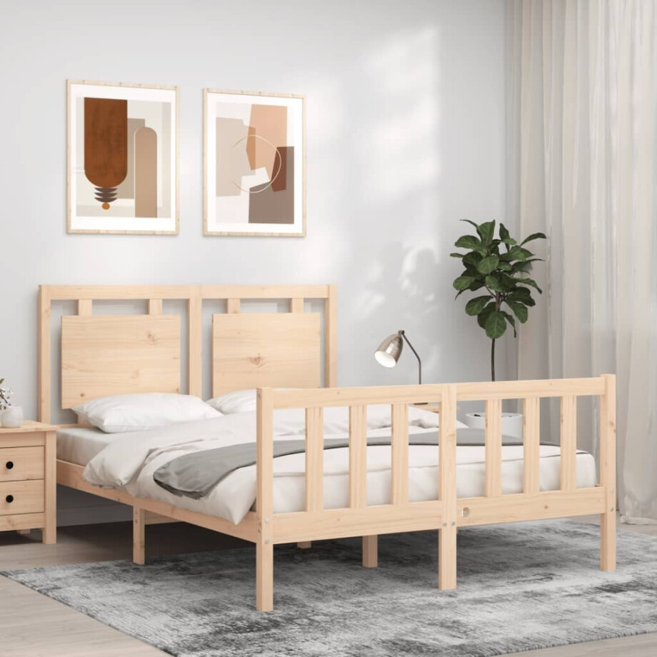 vidaXL Bedframe zonder matras massief grenenhout 120x200 cm vidaXL Bedframe zonder matras massief grenenhout 120x200 cm afbeelding 1