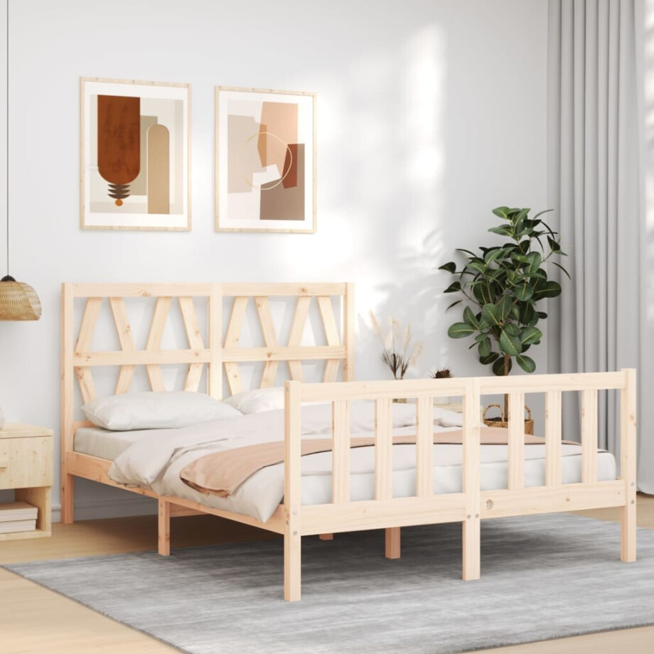 vidaXL Bedframe zonder matras massief grenenhout 120x200 cm vidaXL Bedframe zonder matras massief grenenhout 120x200 cm afbeelding 1