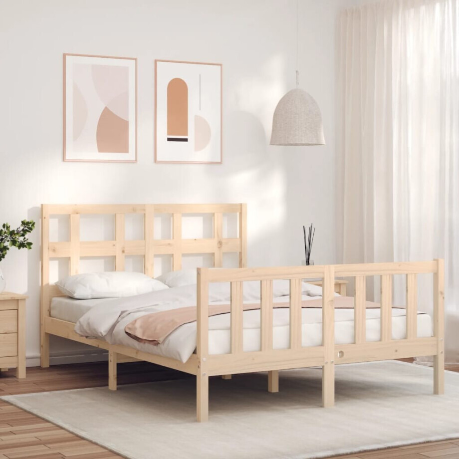 vidaXL Bedframe zonder matras massief grenenhout 120x200 cm vidaXL Bedframe zonder matras massief grenenhout 120x200 cm afbeelding 1