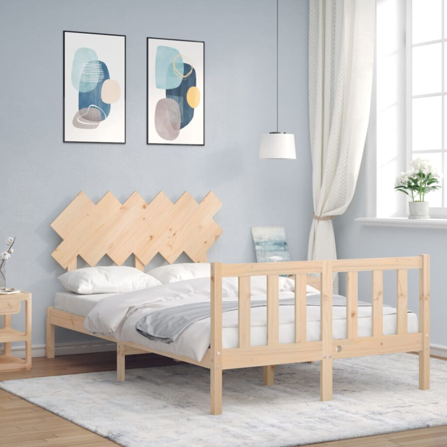 vidaXL Bedframe zonder matras massief grenenhout 120x200 cm vidaXL Bedframe zonder matras massief grenenhout 120x200 cm afbeelding 1