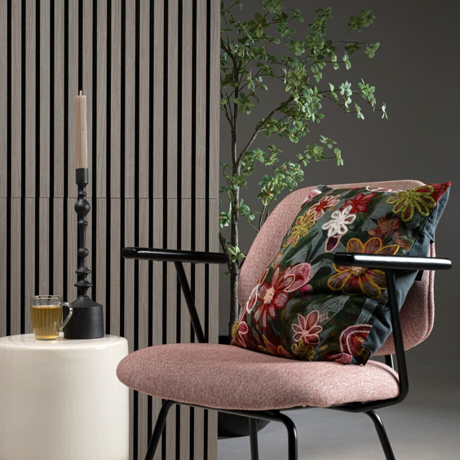 WallArt Akupanelen 4 st akoestisch grijs eiken WallArt Akupanelen 4 st akoestisch grijs eiken afbeelding 1