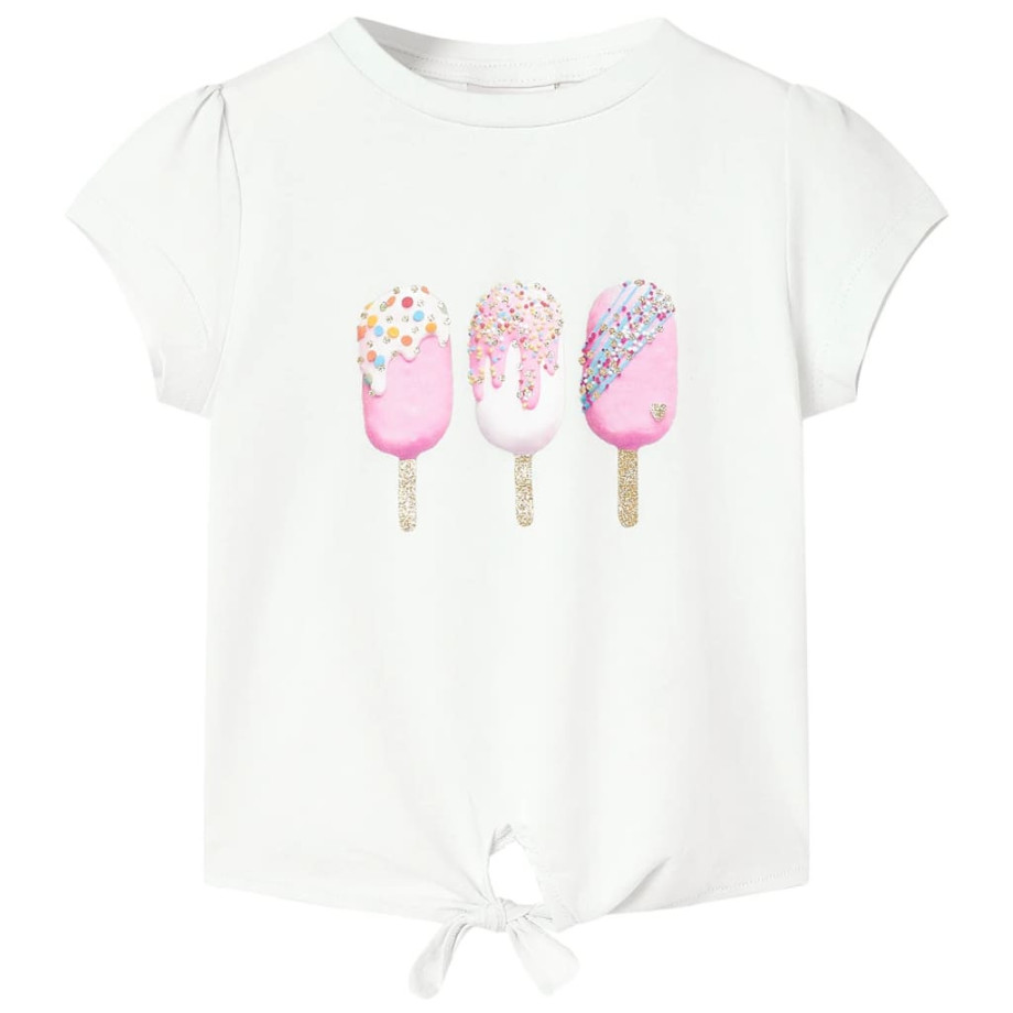 vidaXL Kindershirt 104 ecru afbeelding 1