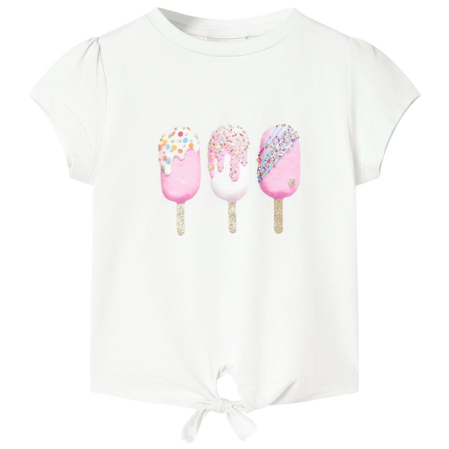 vidaXL Kindershirt 116 ecru afbeelding 1