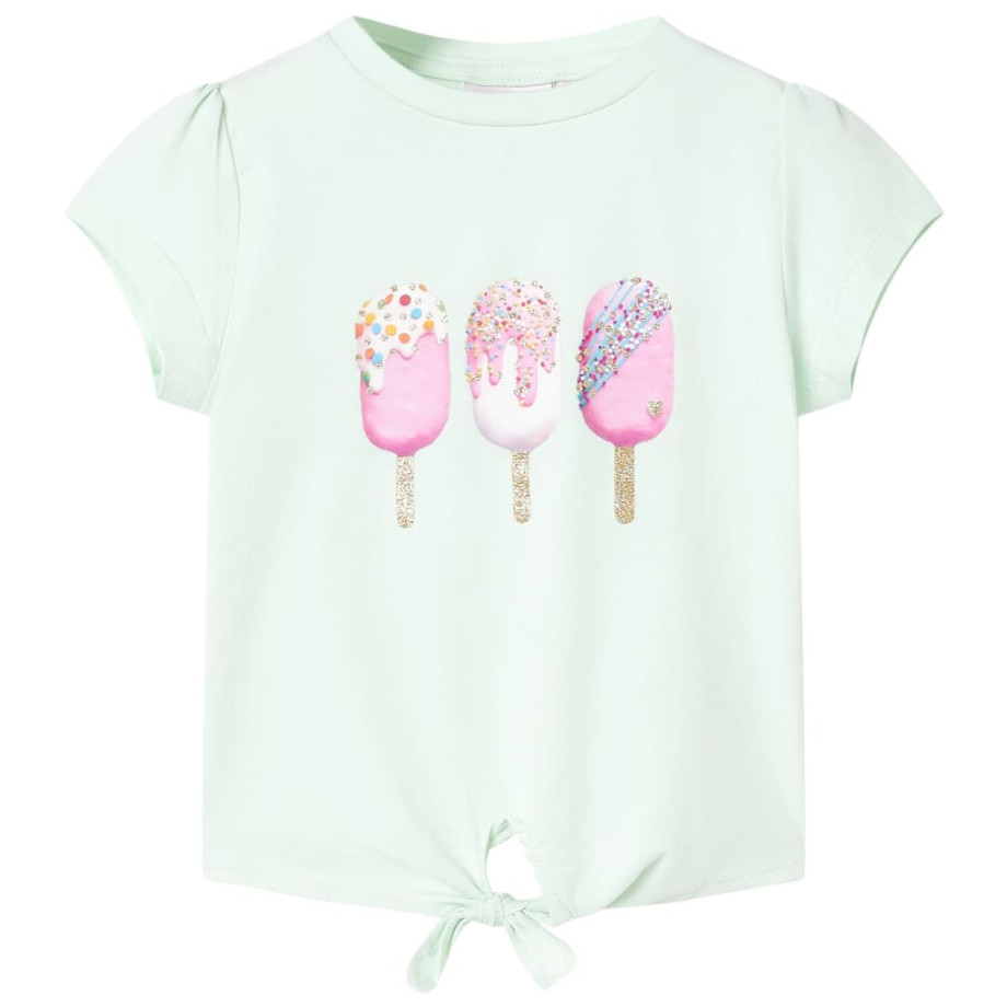 vidaXL Kindershirt 116 lichtmint afbeelding 1