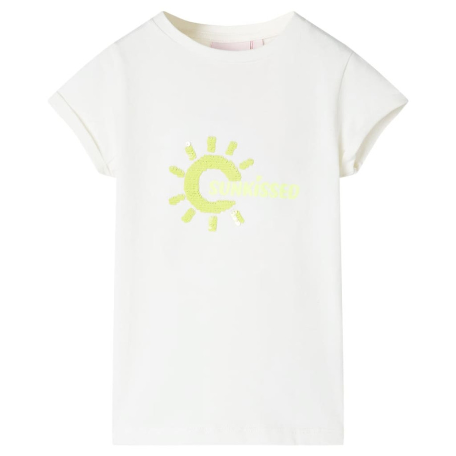 vidaXL Kindershirt 92 ecru afbeelding 1